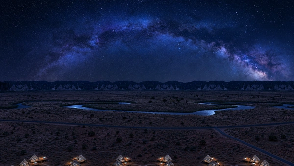 Night sky over the Bryce Canyon resort