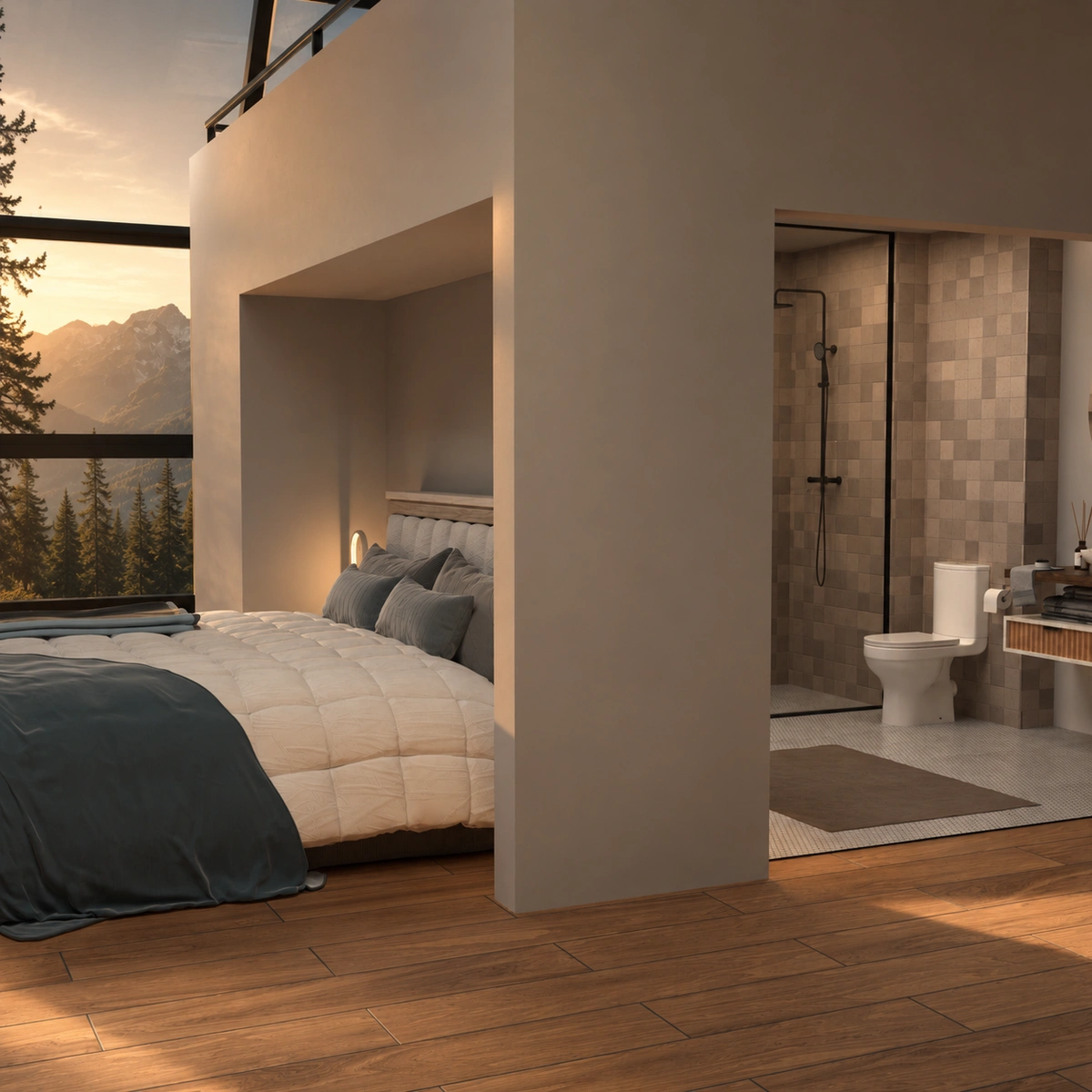 Interior of a founding pyramid suite