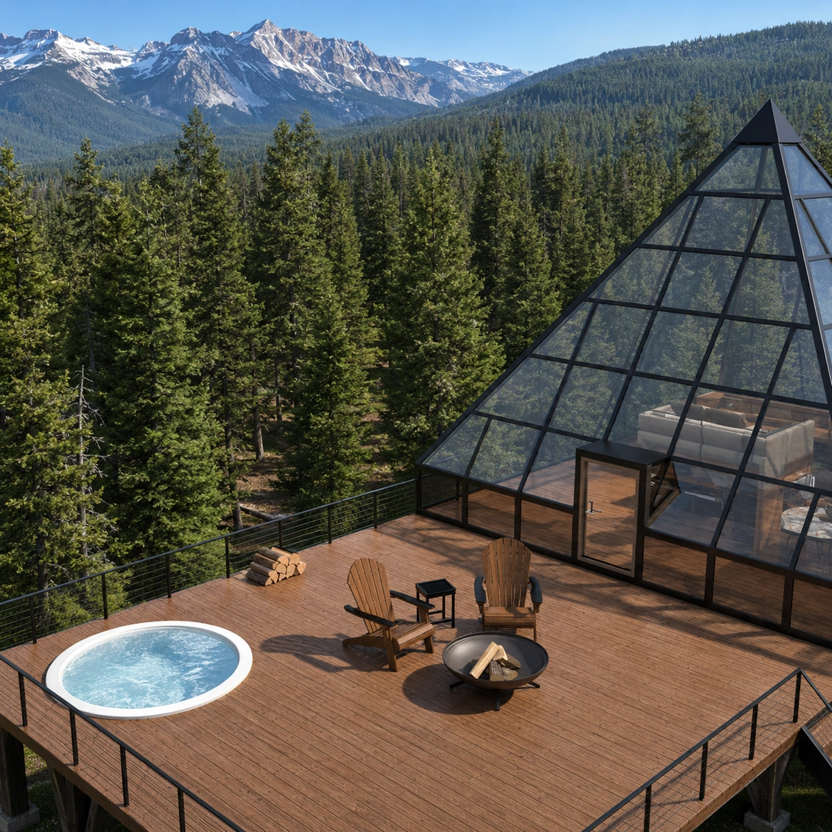 Alpine pyramid in the peaks
