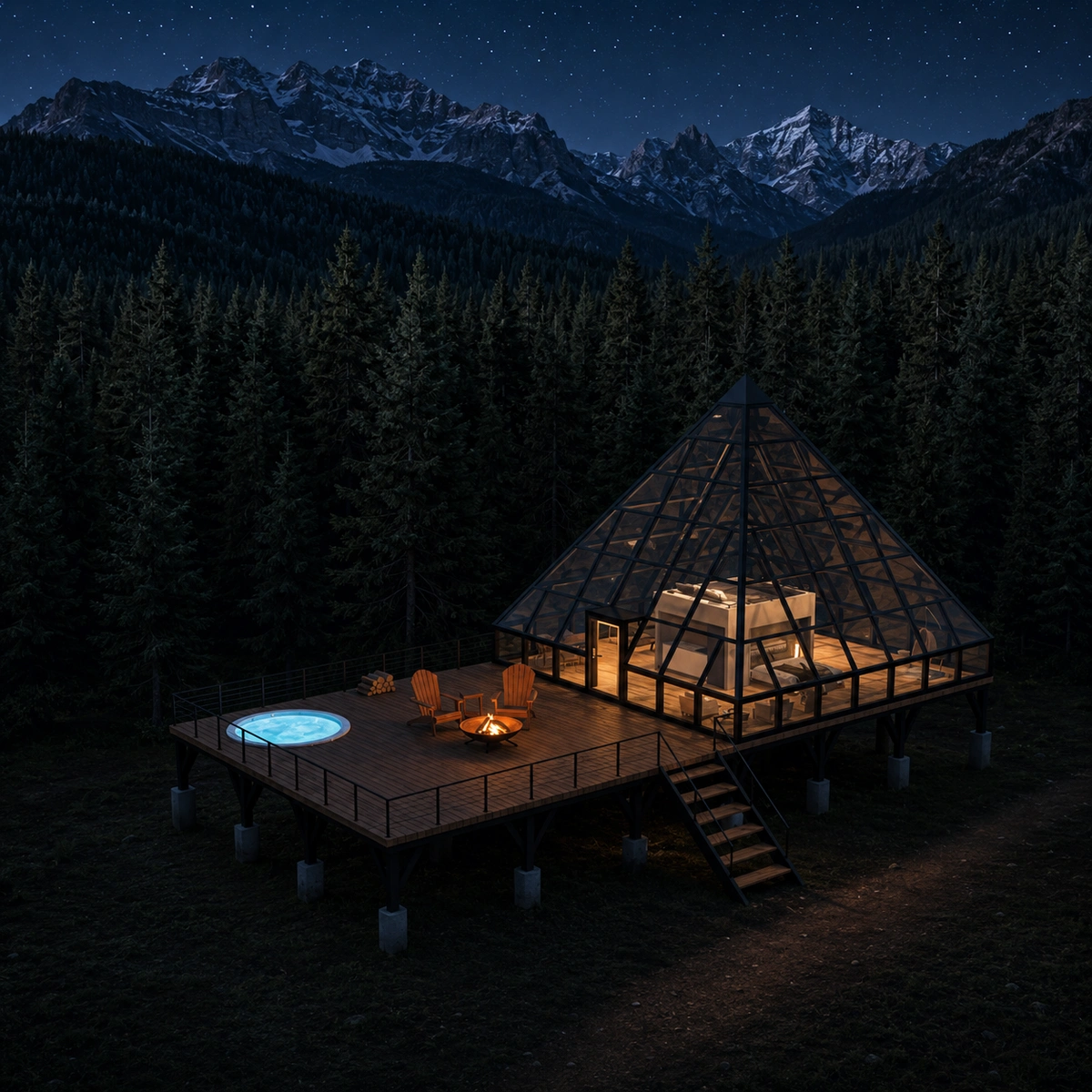 Stars over the alpine field