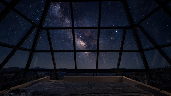 The Milky Way over the alpine pyramid field